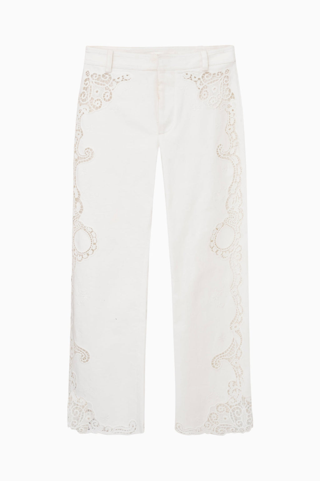 Maia Cropped Crochet-Trimmed Pant