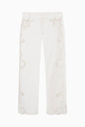 Maia Cropped Crochet-Trimmed Pant