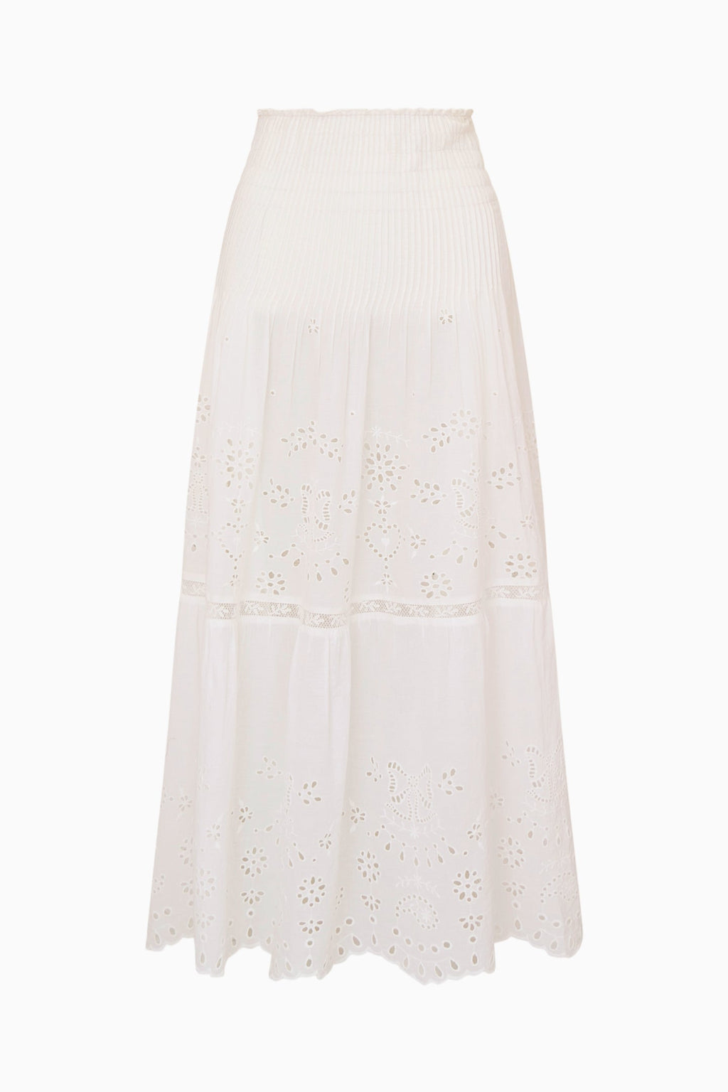 Mallow Cotton Bandana Eyelet Midi Skirt