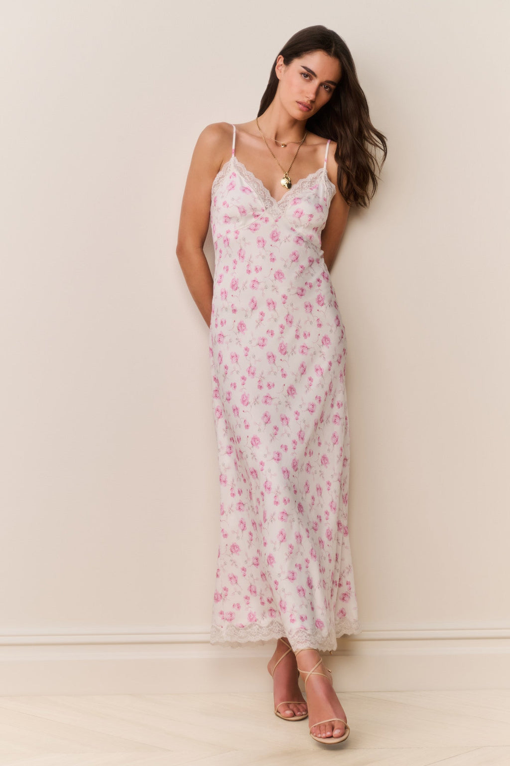 Manuela Heirloom Print Maxi Slip Dress
