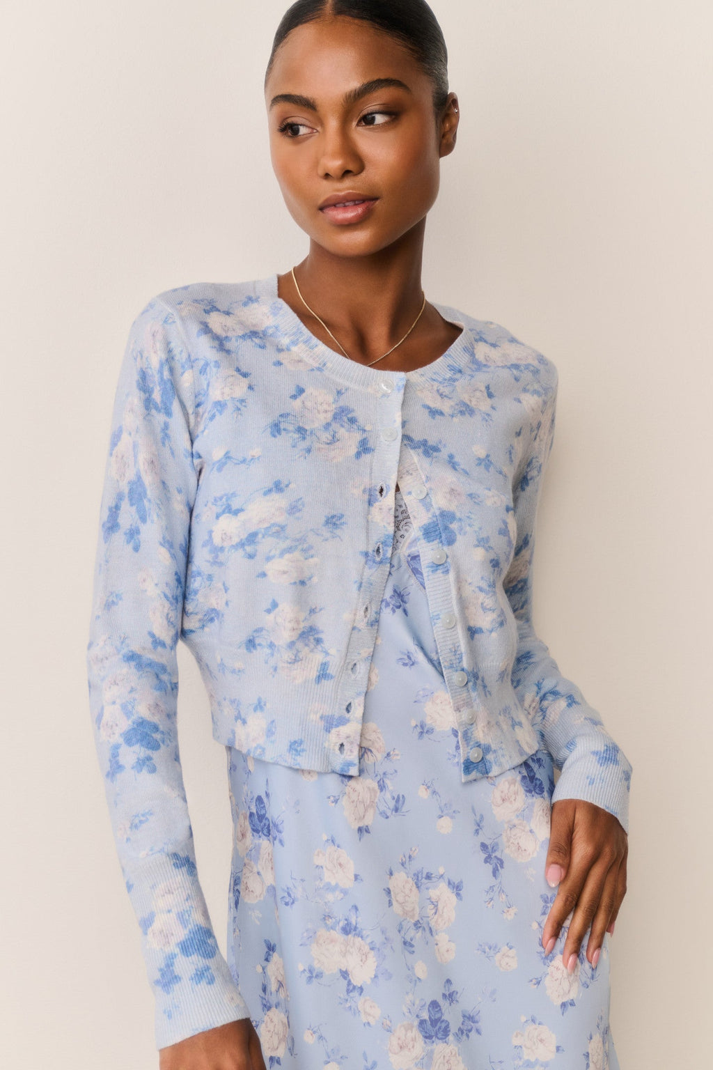 Adeanne Heirloom Print Cotton Cardigan