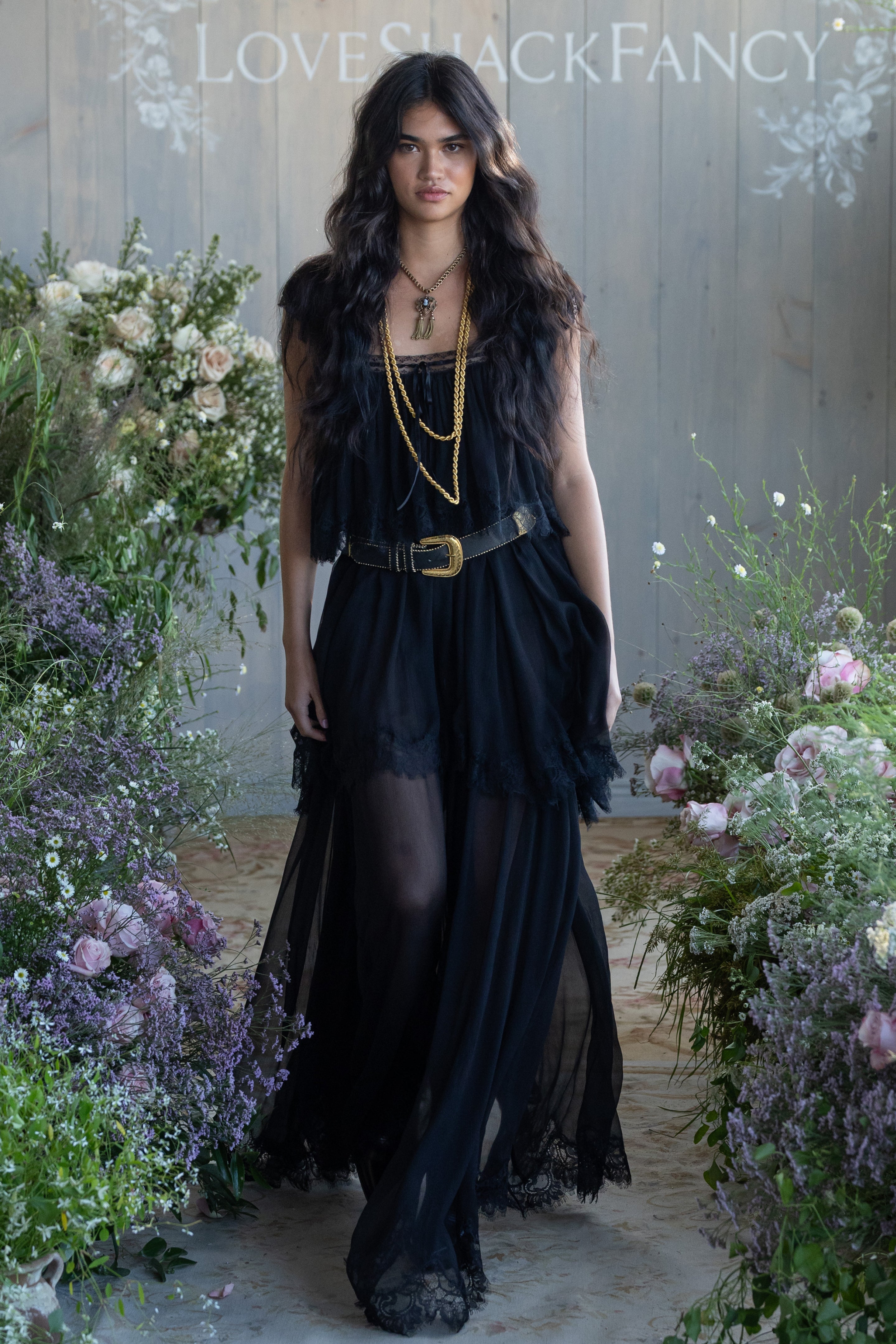Maralee Silk Chiffon Maxi Dress