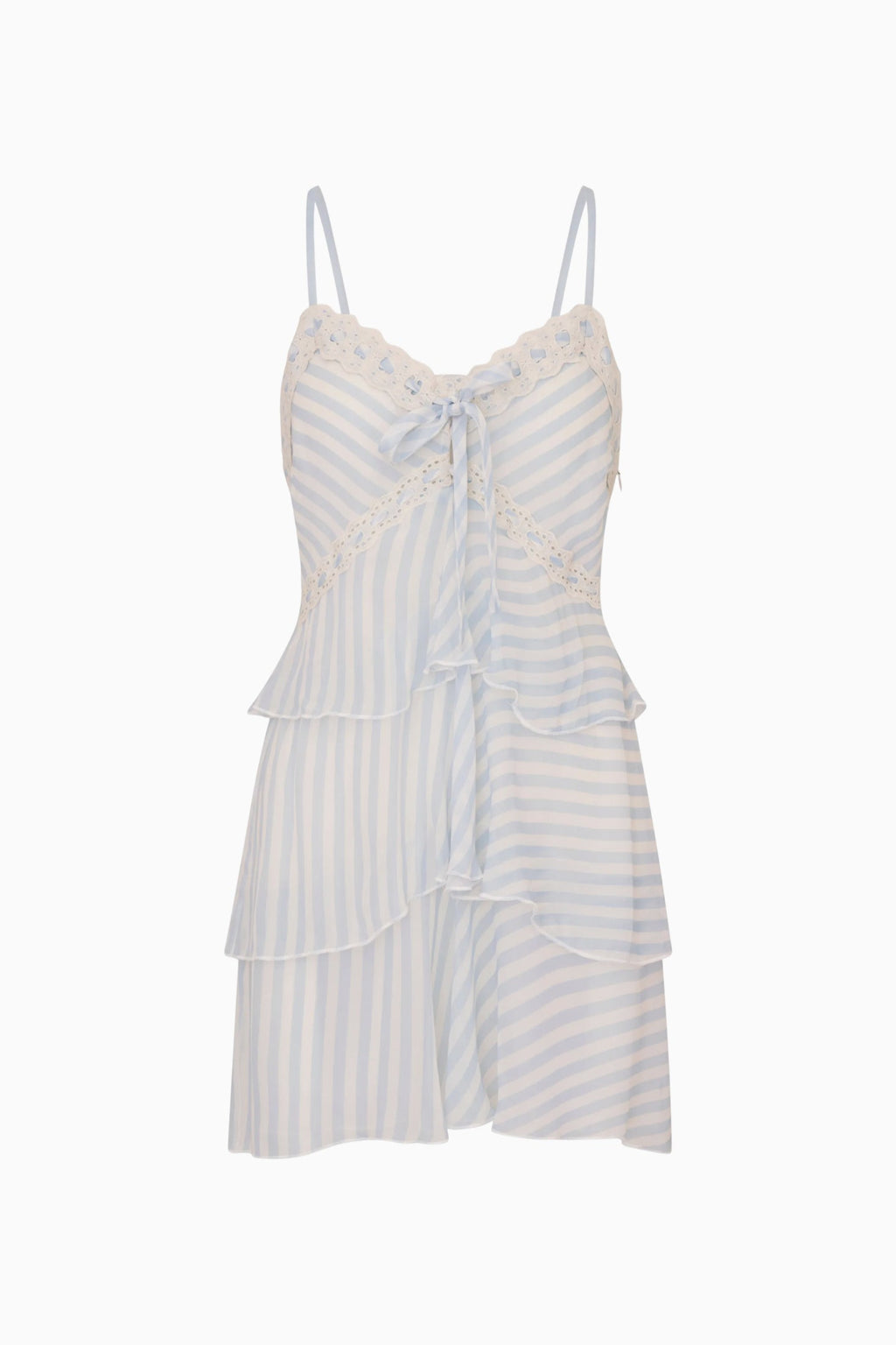 Marlia Striped Chiffon Mini Dress