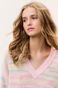 Marlieanna Striped Crochet Pullover