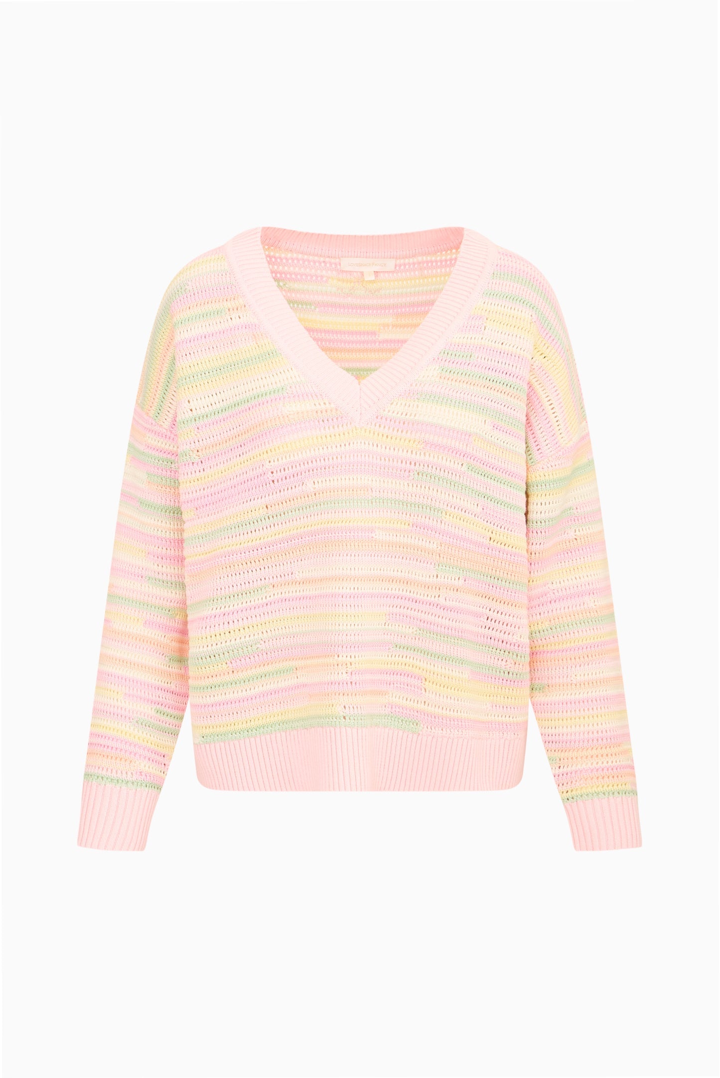 Marlieanna Striped Crochet Pullover