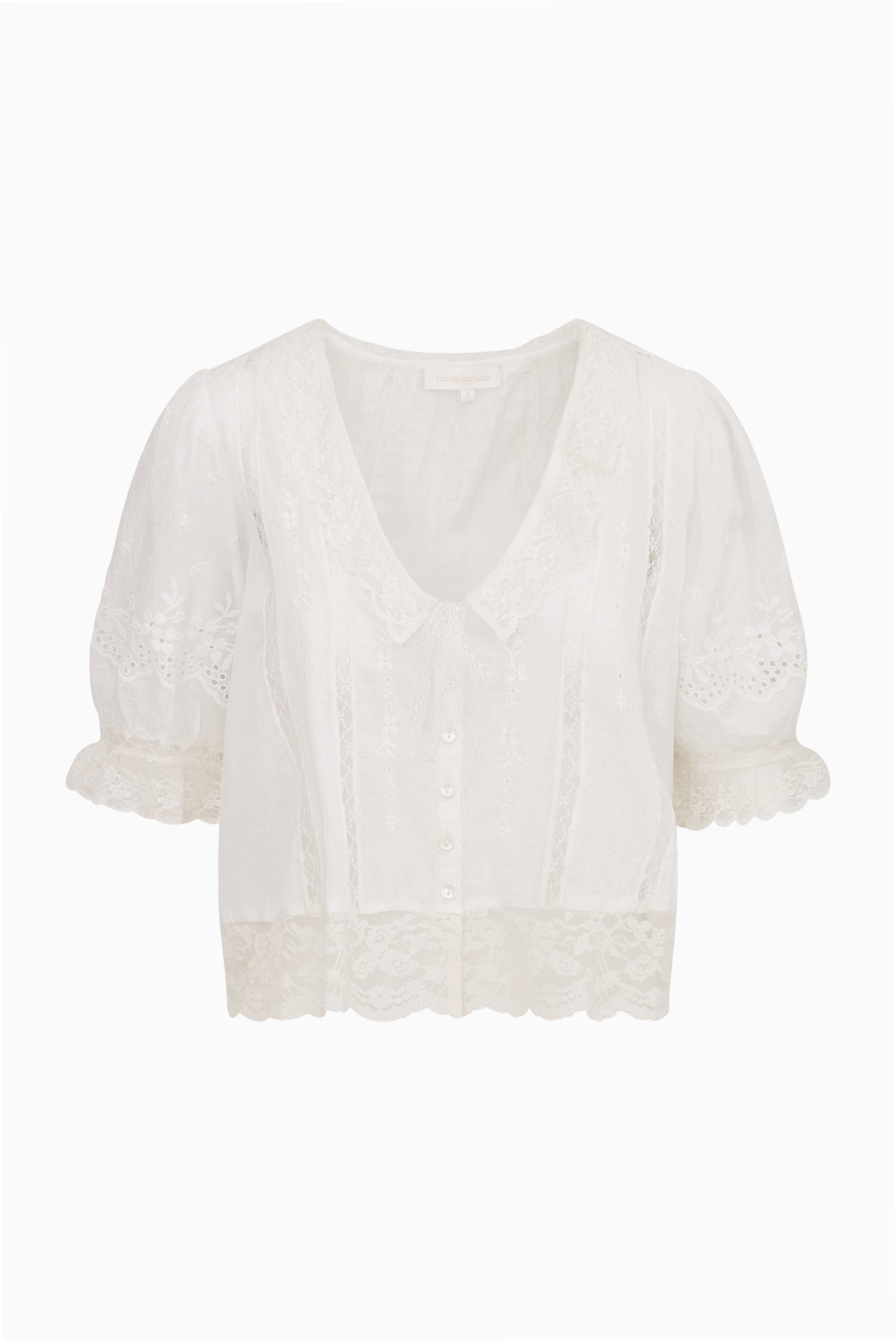 Maurelle Cotton Lace Blouse