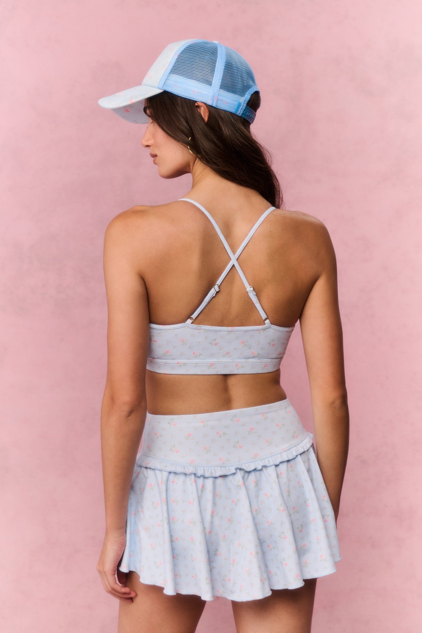 Cadelle Printed Sports Bra - CHAPPARAL BLUE