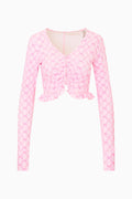 Medway Printed Zip-Up Active Top