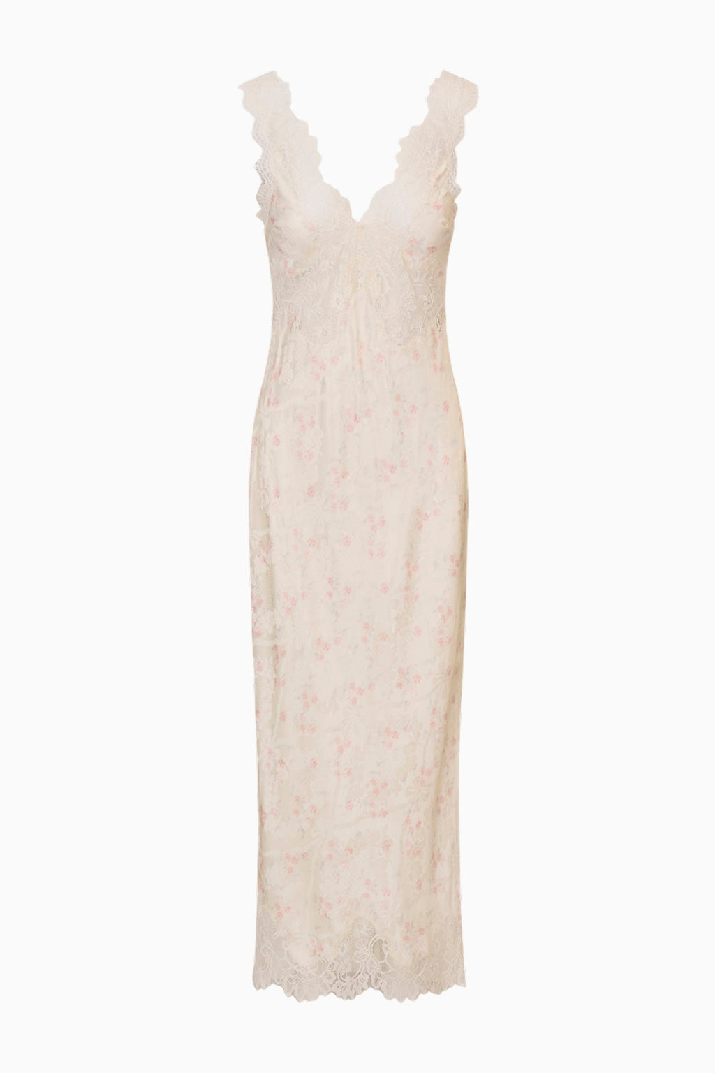 Mira Silk-Blend Floral Slip Dress