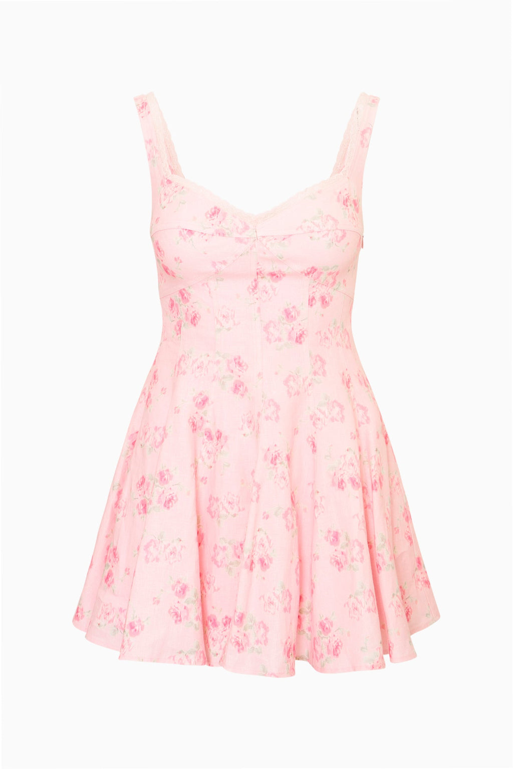Nabi Linen Floral Mini Dress
