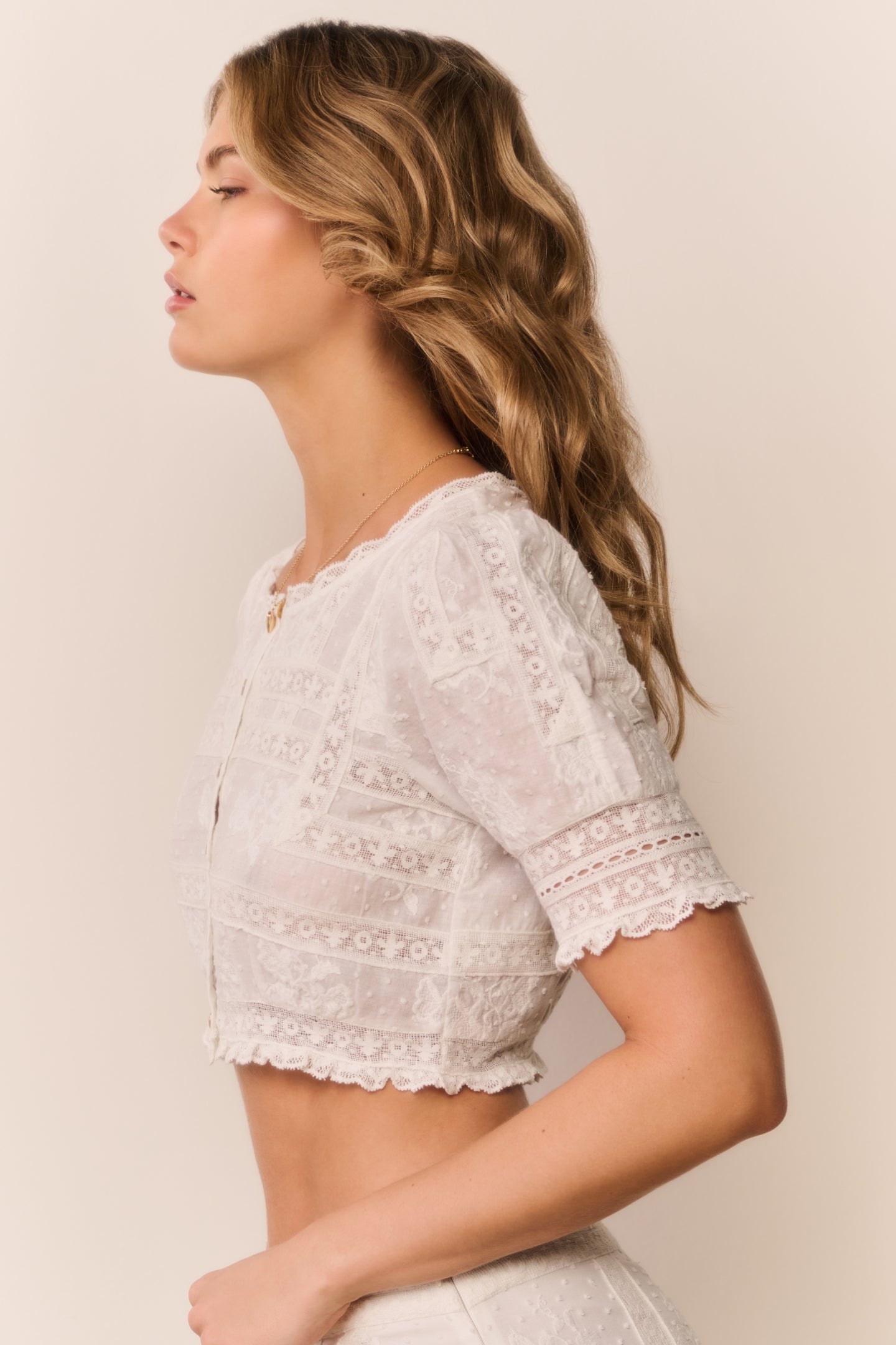 Nerissa Cotton Victorian Crop Top