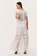 Nivine Silk Lace Maxi Skirt