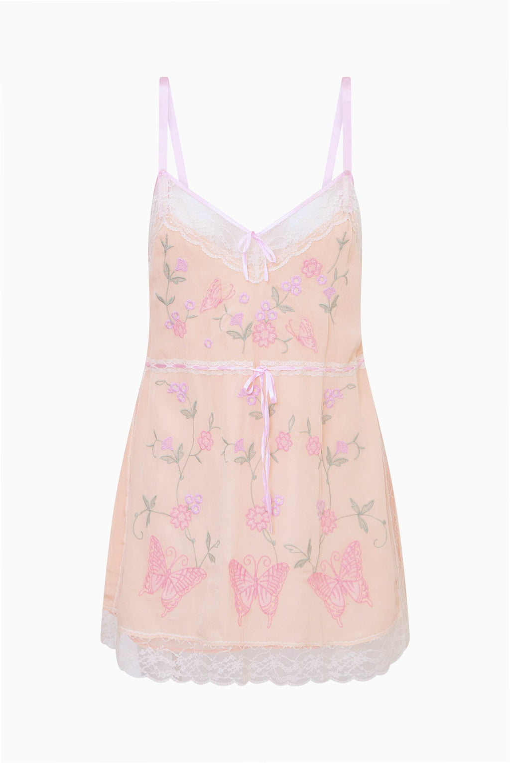 Nouvelle Embroidered Butterfly Mini Dress