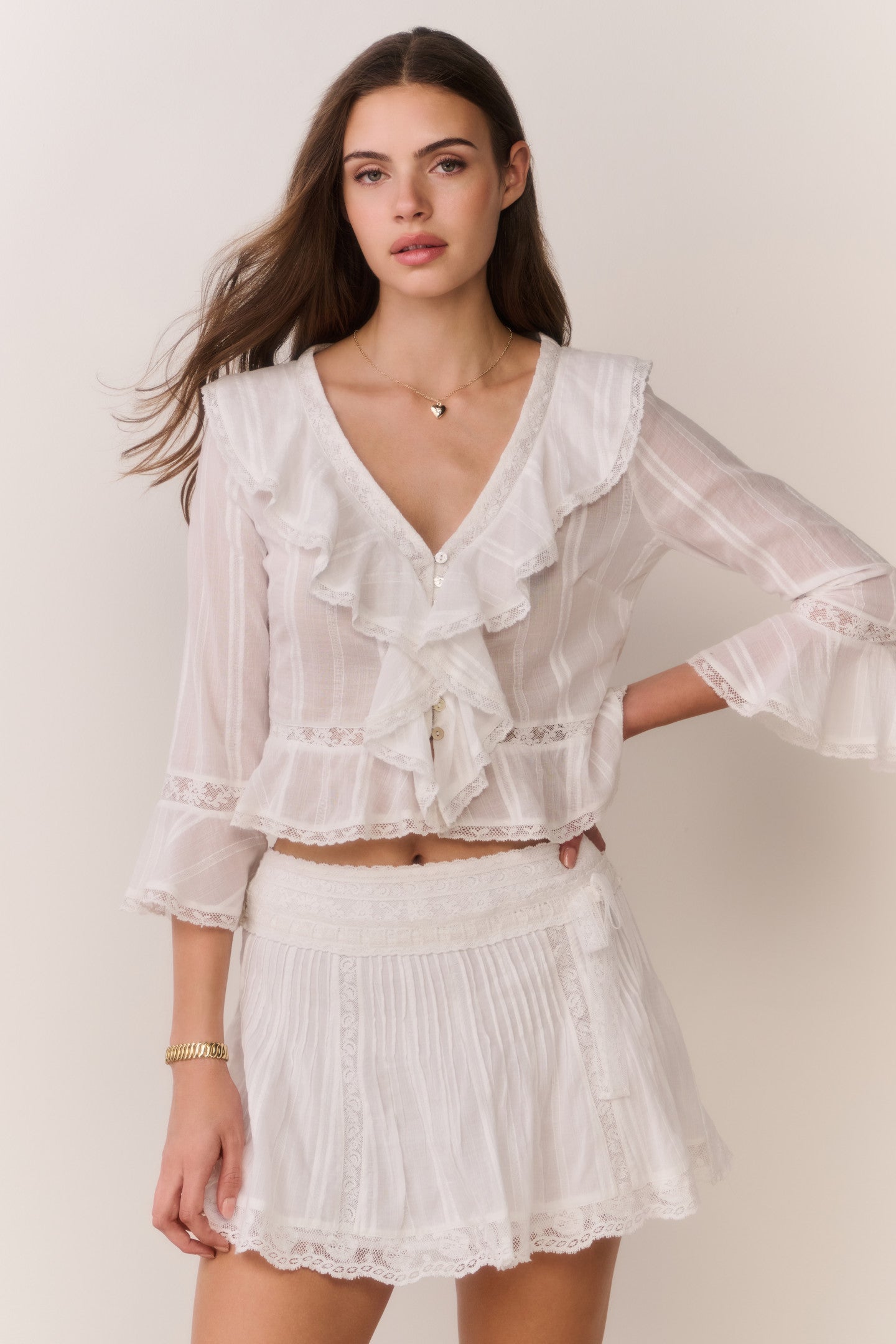 Olenna Cotton Victorian Ruffle Top