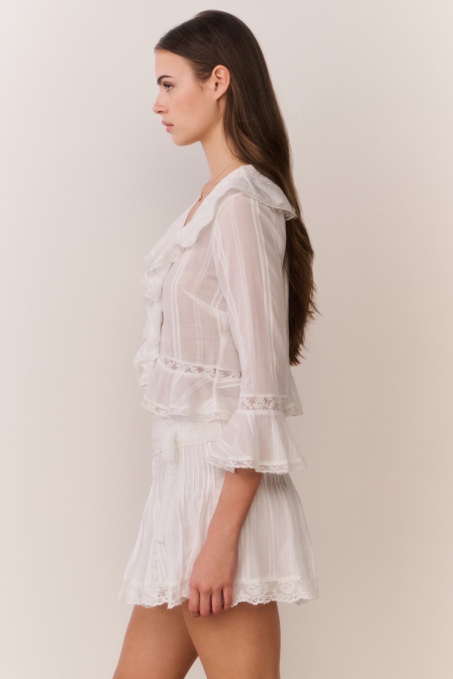 Solena Cotton Victorian Mini Skirt
