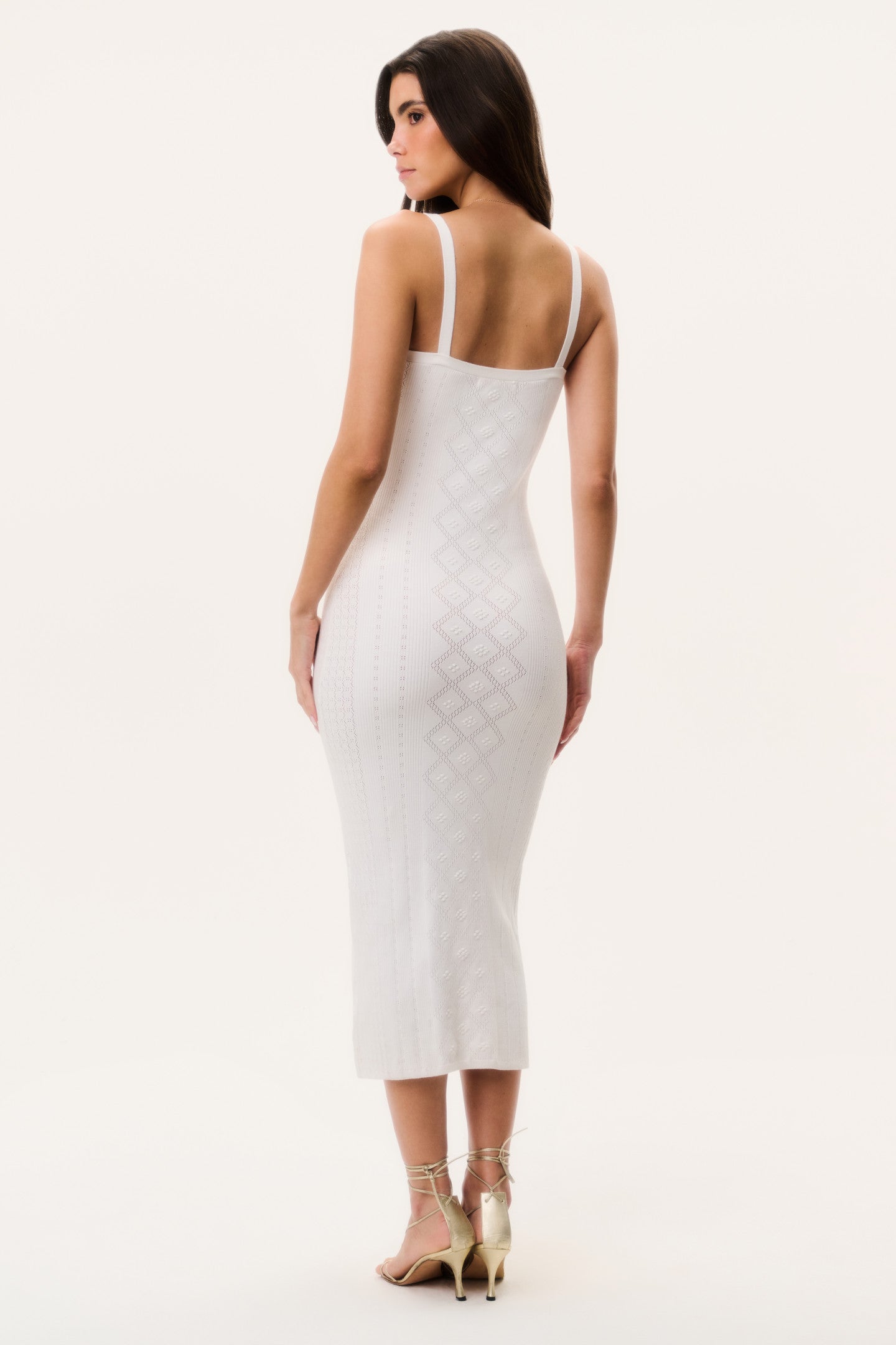 Opalina Cotton Pointelle Midi Dress