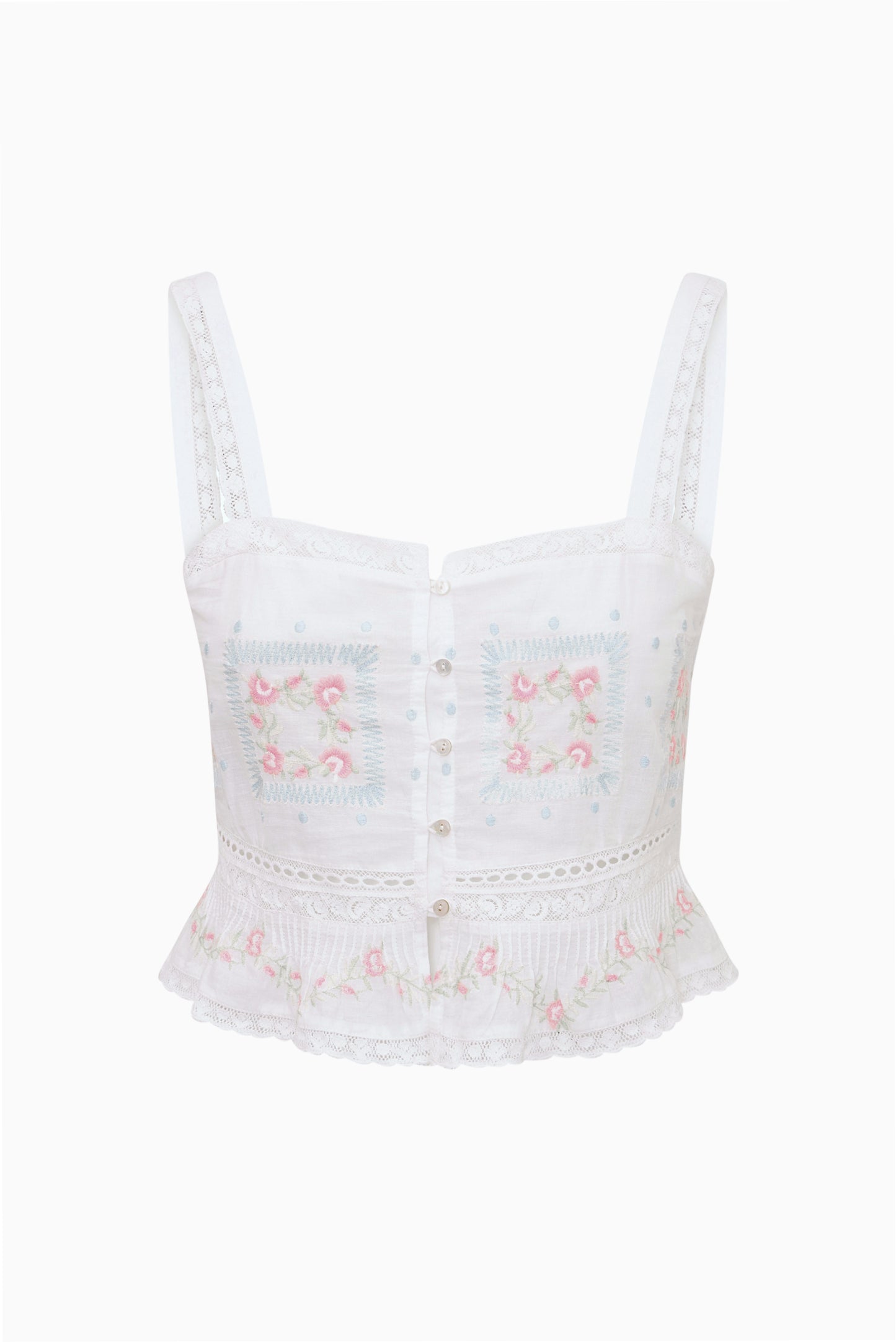 Devron Embroidered Cotton Top