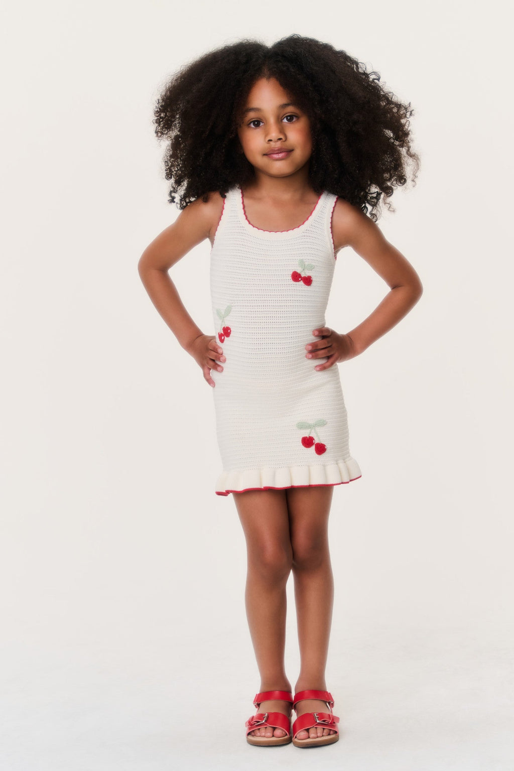 Little Girls Ottie Cherry Dress