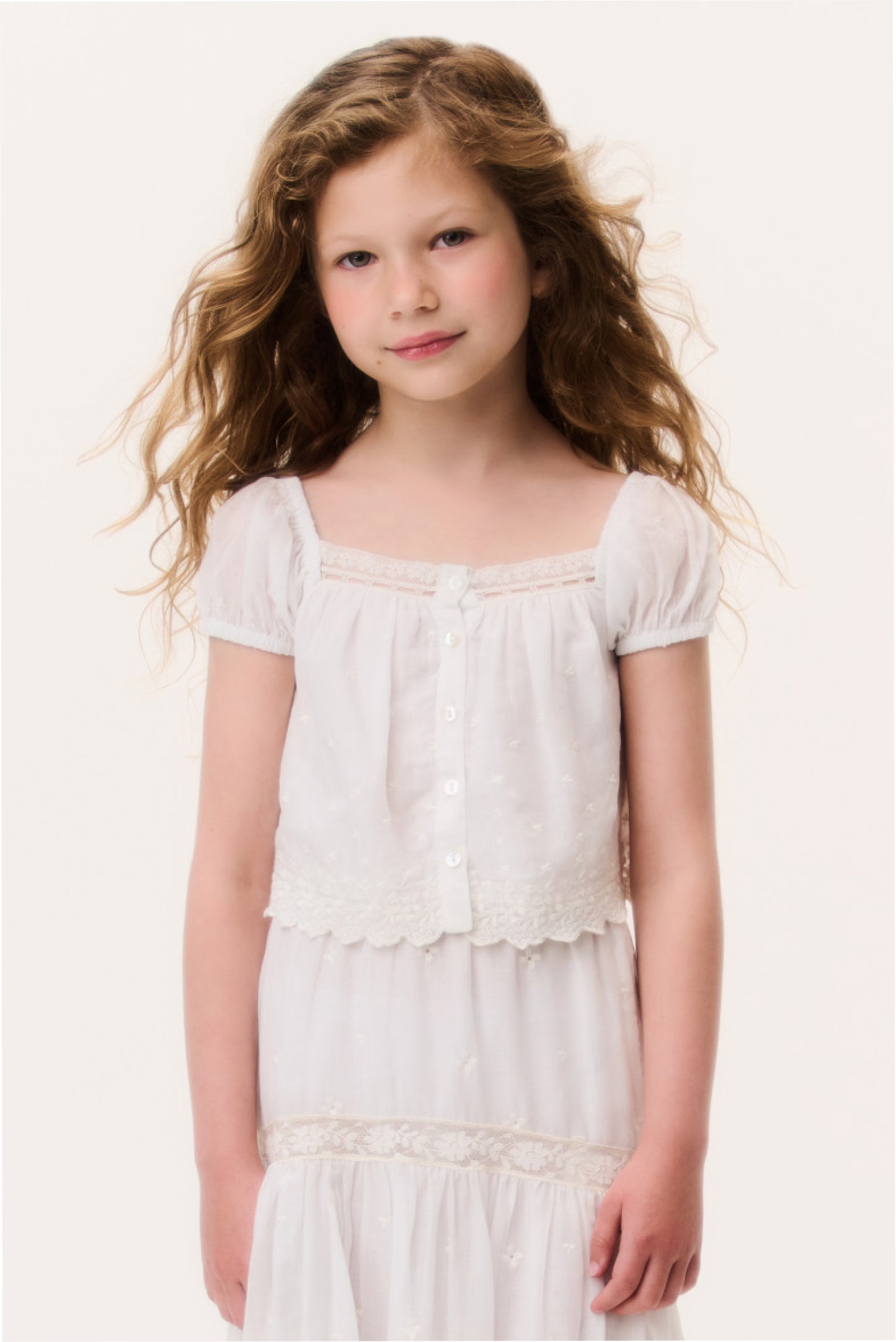 Little Girls Cotton Lace Leonna Top
