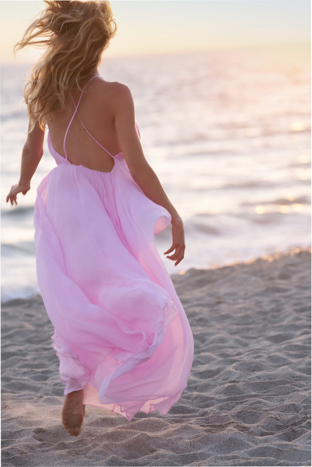 Dayna Chiffon Open Back Maxi Dress