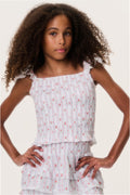 Tween Cherry Stripe Caspia Top