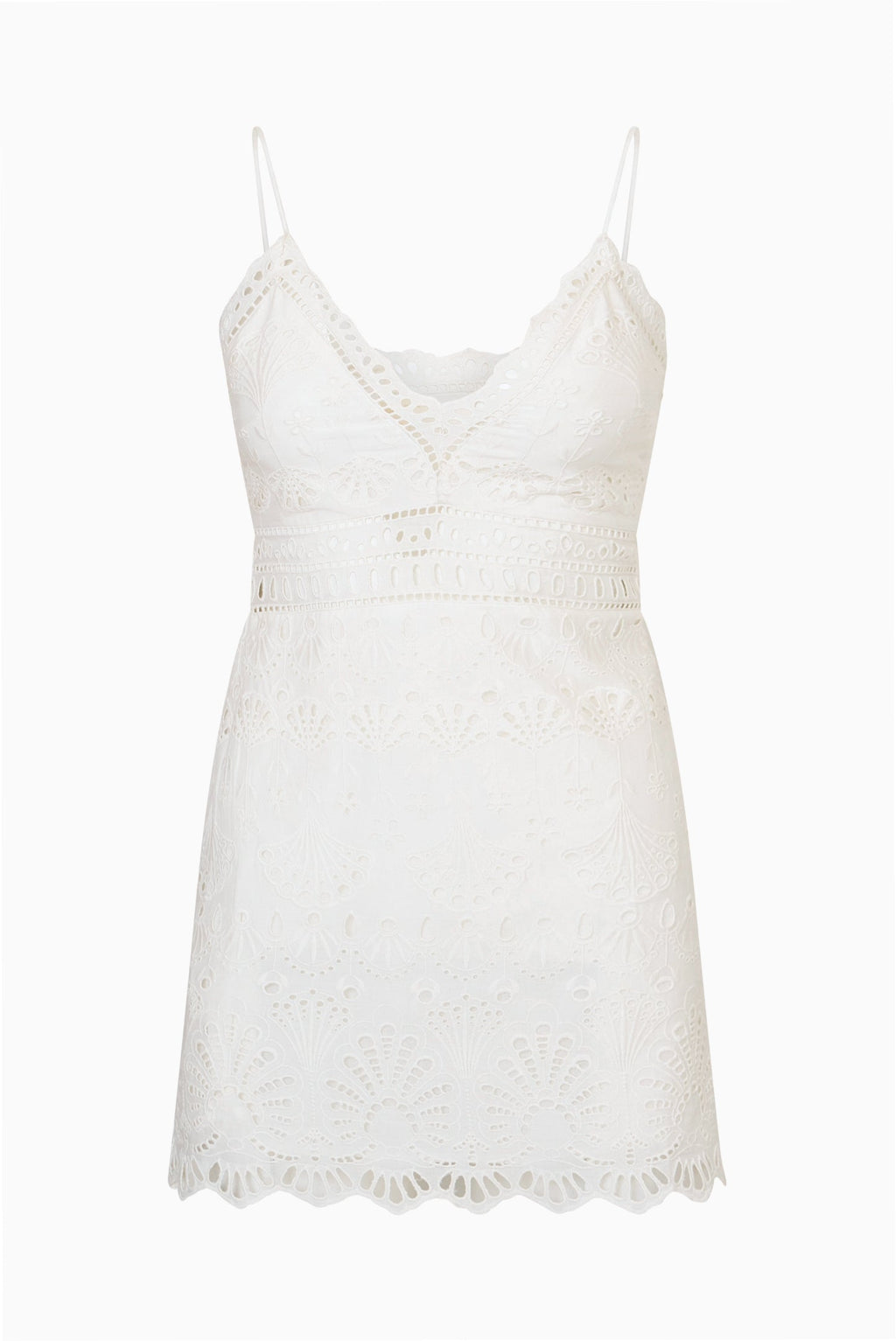 Peppy Eyelet Cotton Mini Dress