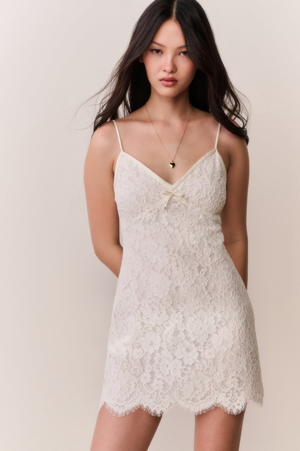 Petaline Lace Mini Dress