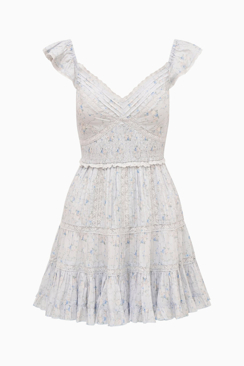 Presline Floral Wreath Print Mini Dress