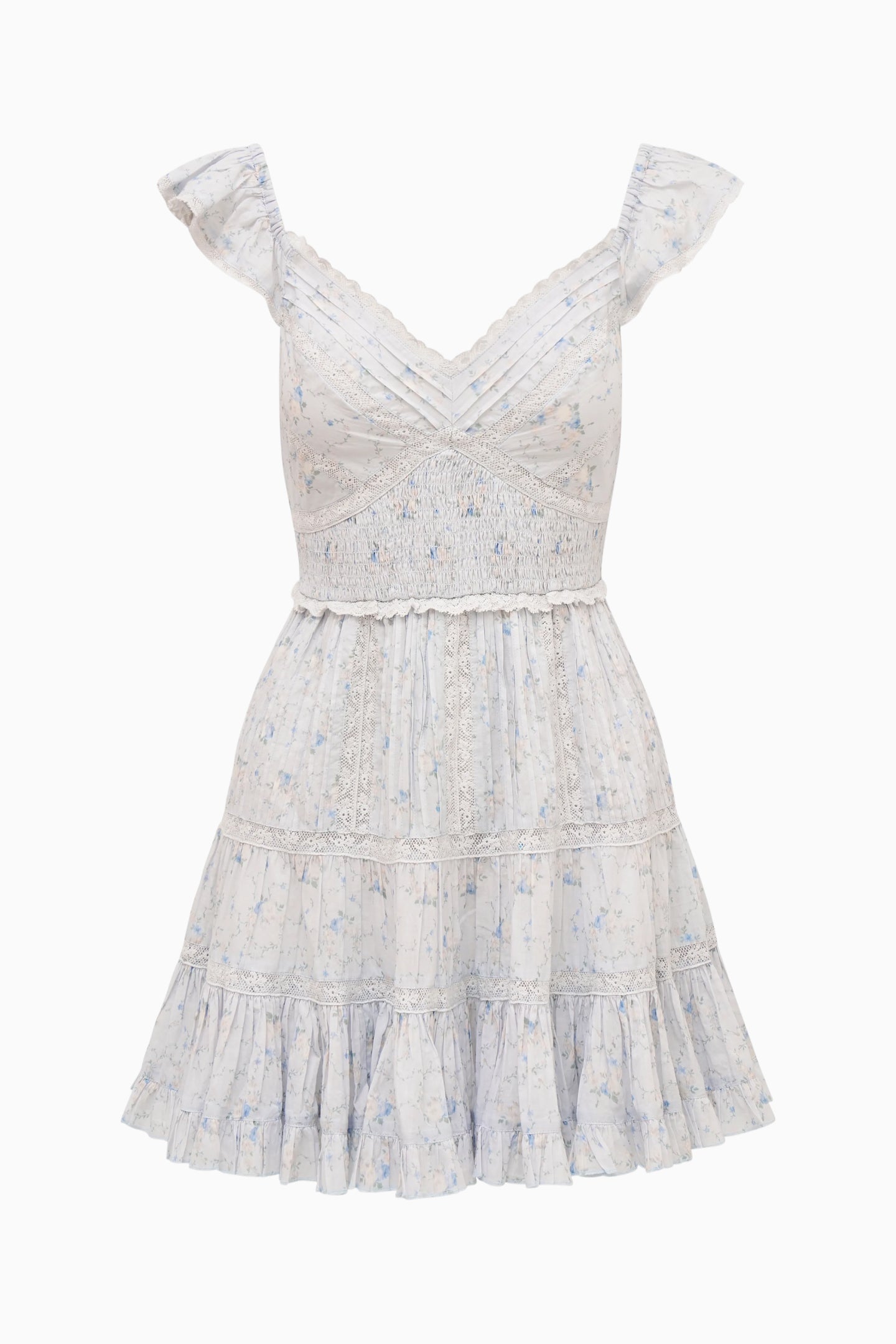 Presline Floral Wreath Print Mini Dress