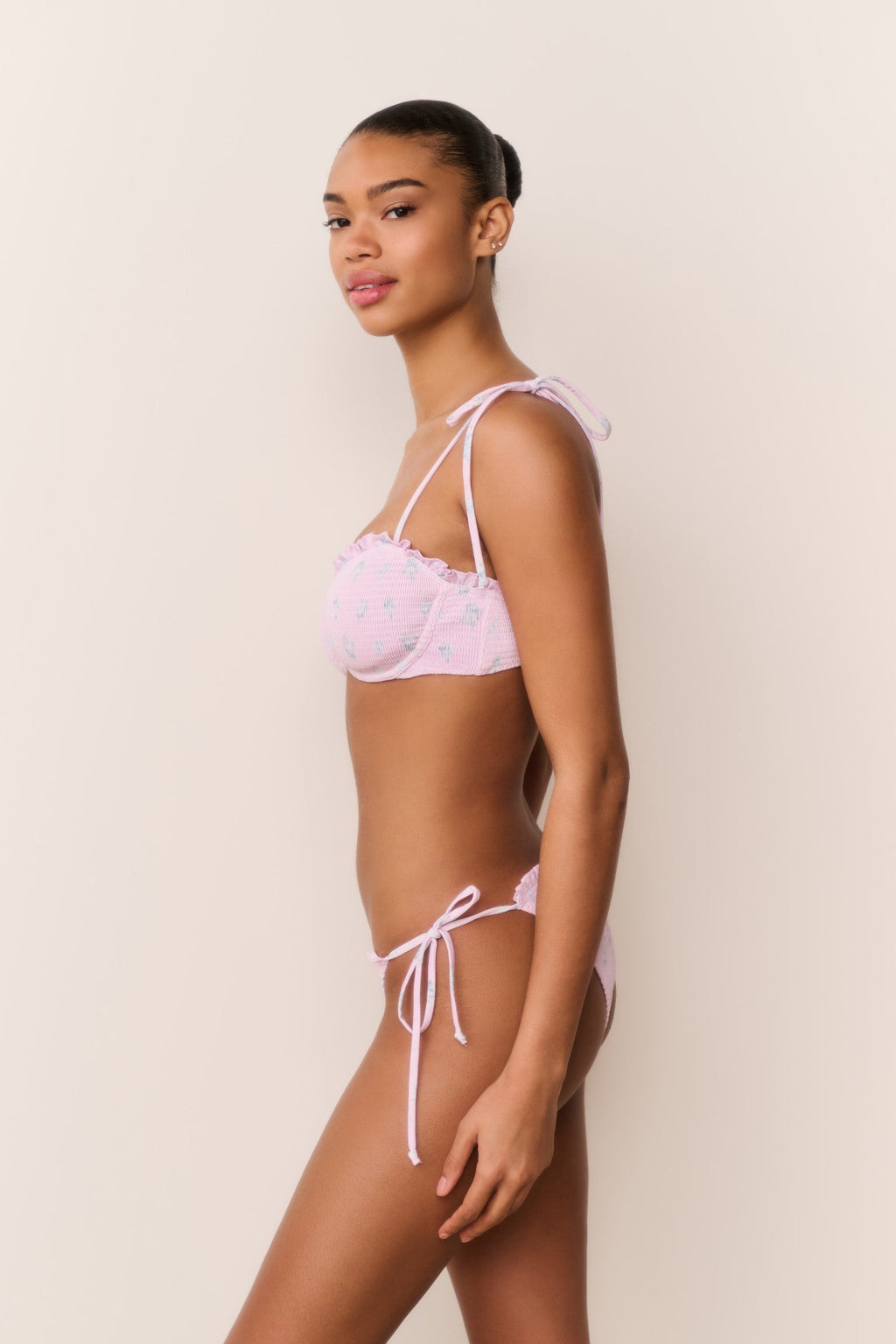 Quinley Smocked Floral Bikini