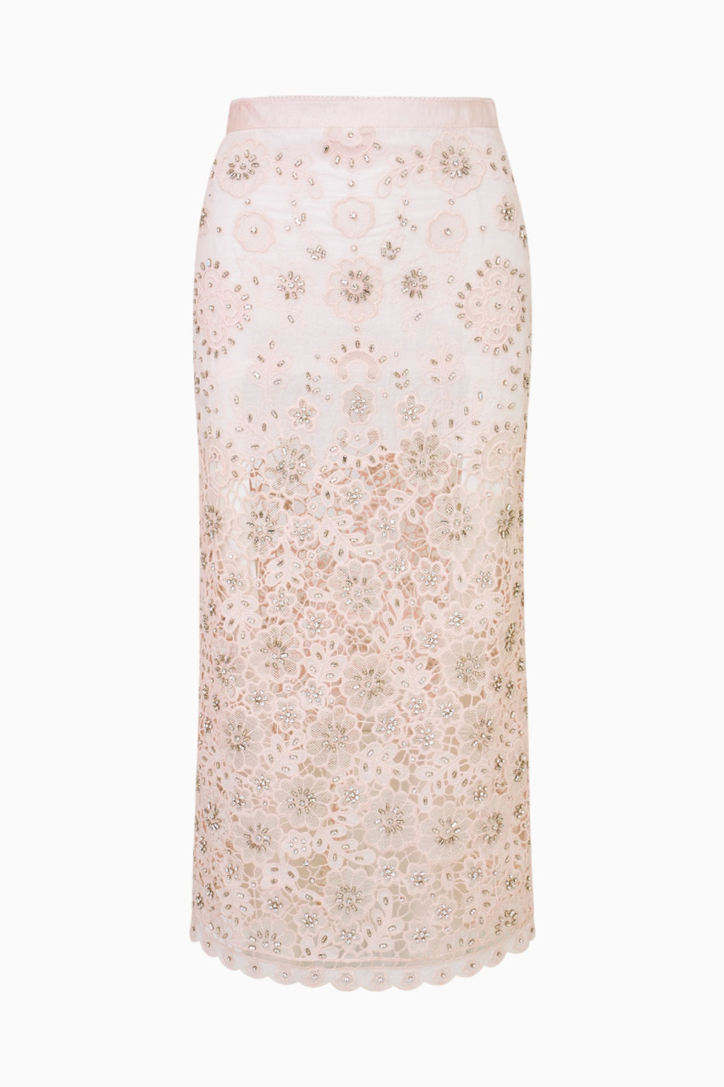 Reeves Cotton Lace Midi Skirt