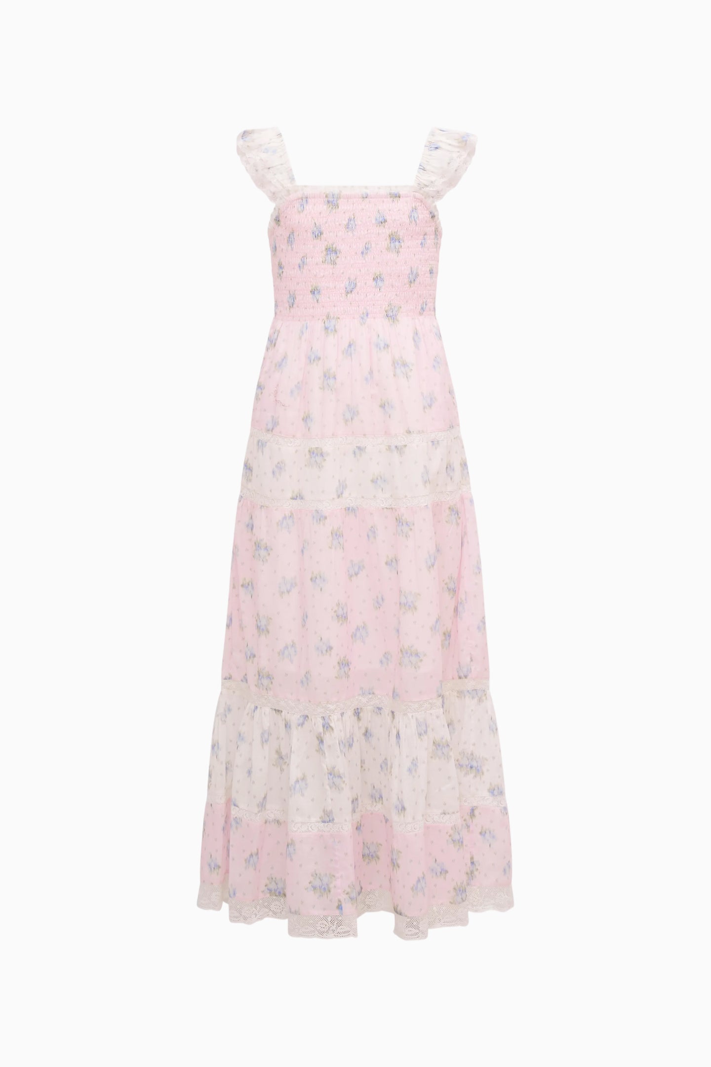Little Girls Rhiannon Mixed Print Maxi Dress