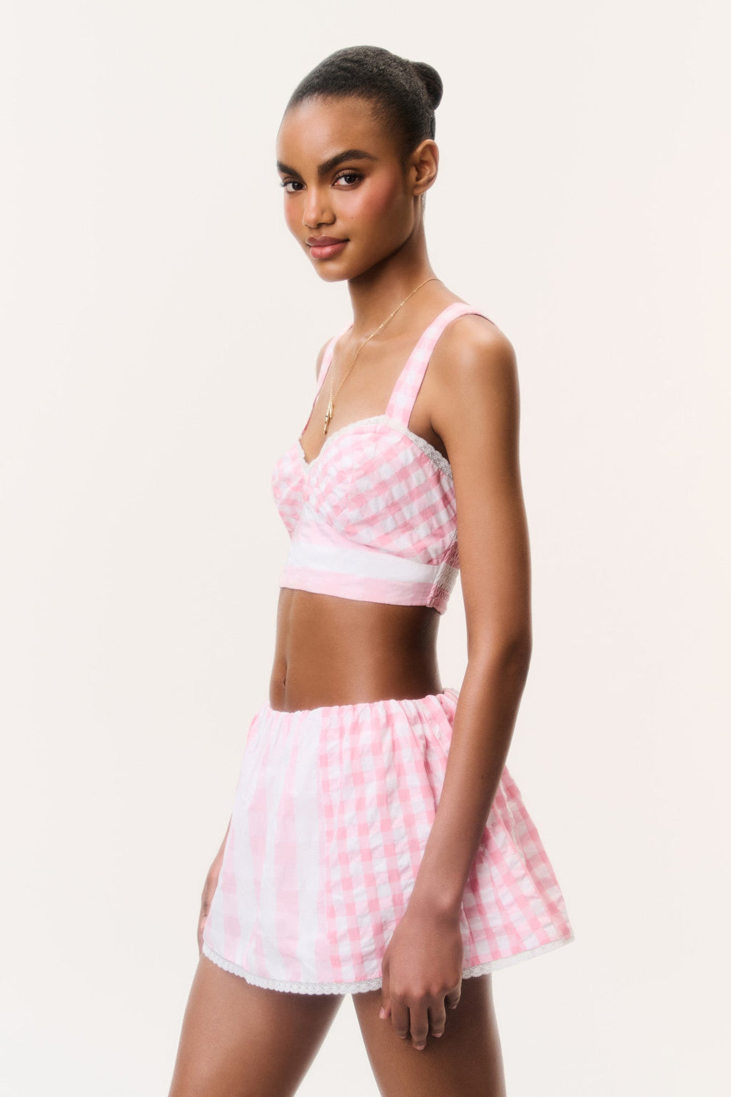 Jonie Seersucker Mini Skort