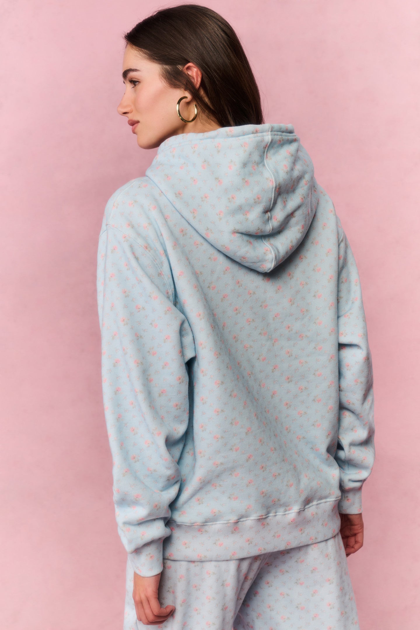 Nacova Cotton Oversized Hoodie - CHAPPARAL BLUE