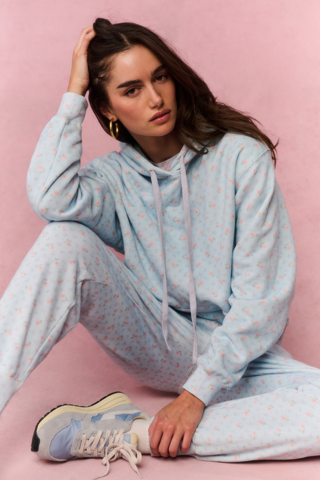 Nacova Cotton Oversized Hoodie - CHAPPARAL BLUE
