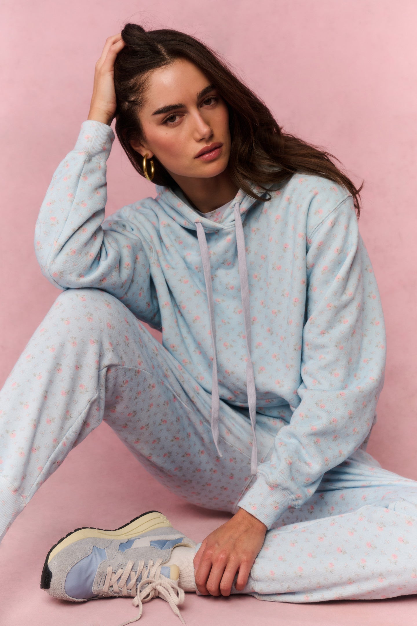 Nacova Cotton Oversized Hoodie - CHAPPARAL BLUE