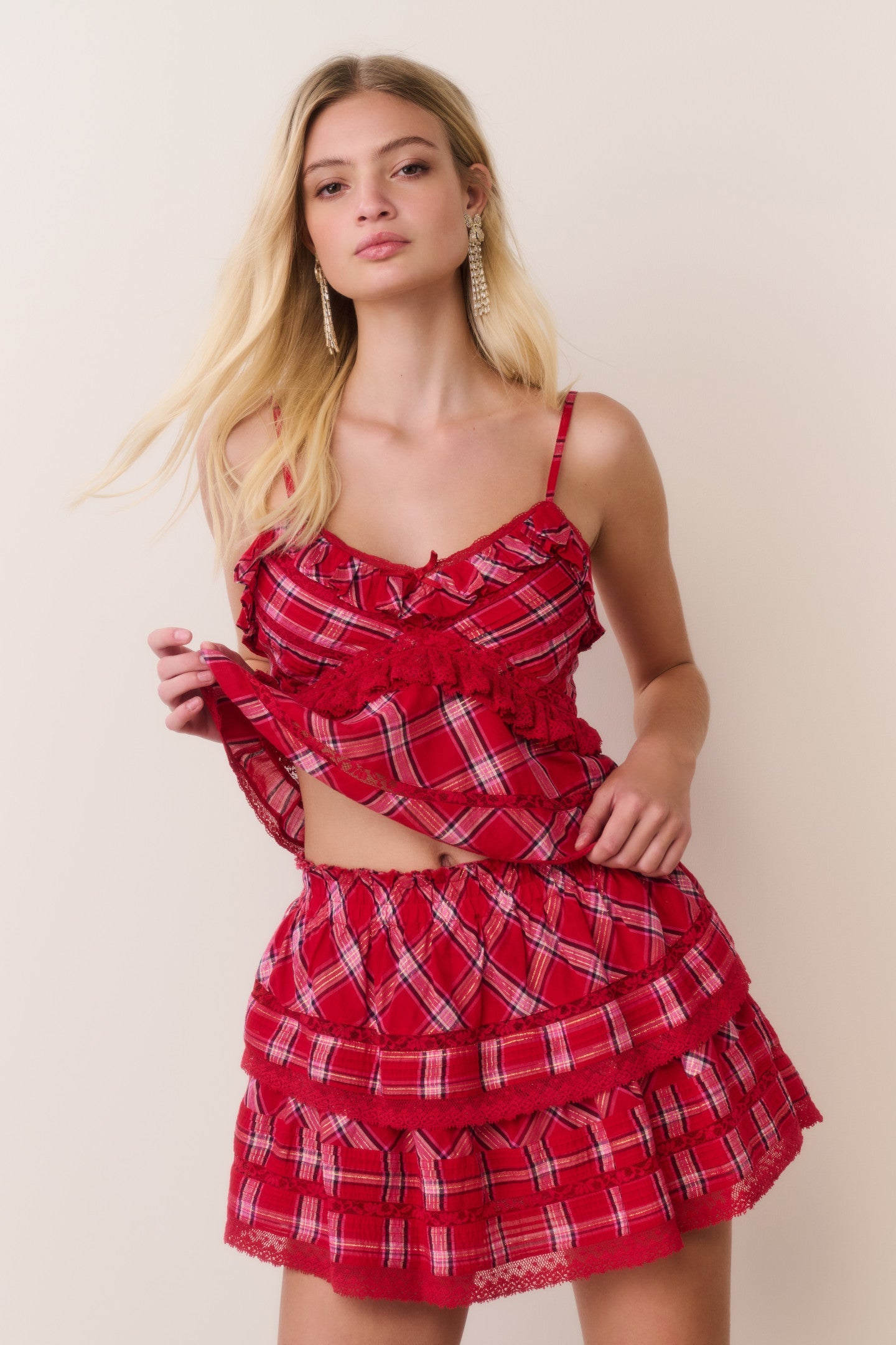 Sormina Tartan Cotton Top