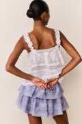 Ruffle Mini Hand-Dyed Skirt