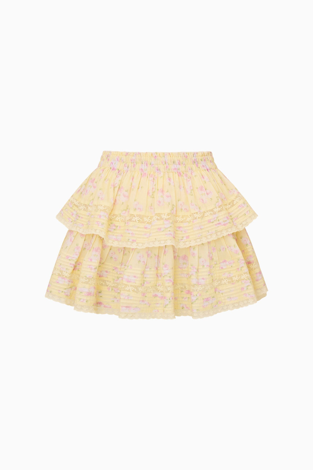 Blooming Floral Ruffle Mini Skirt