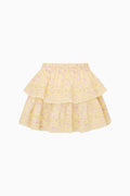 Blooming Floral Ruffle Mini Skirt
