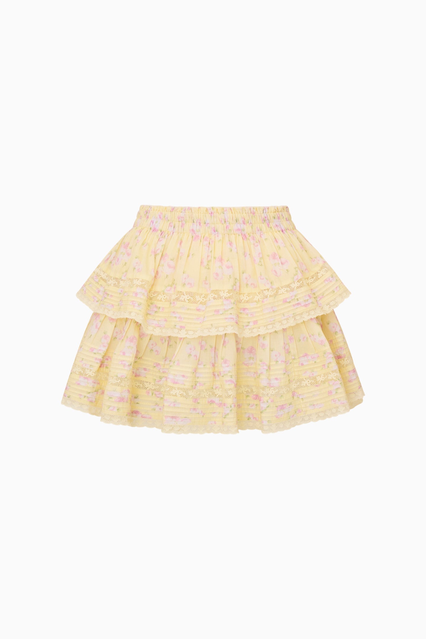 Blooming Floral Ruffle Mini Skirt