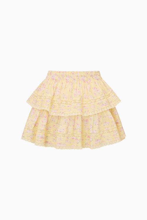 Blooming Floral Ruffle Mini Skirt
