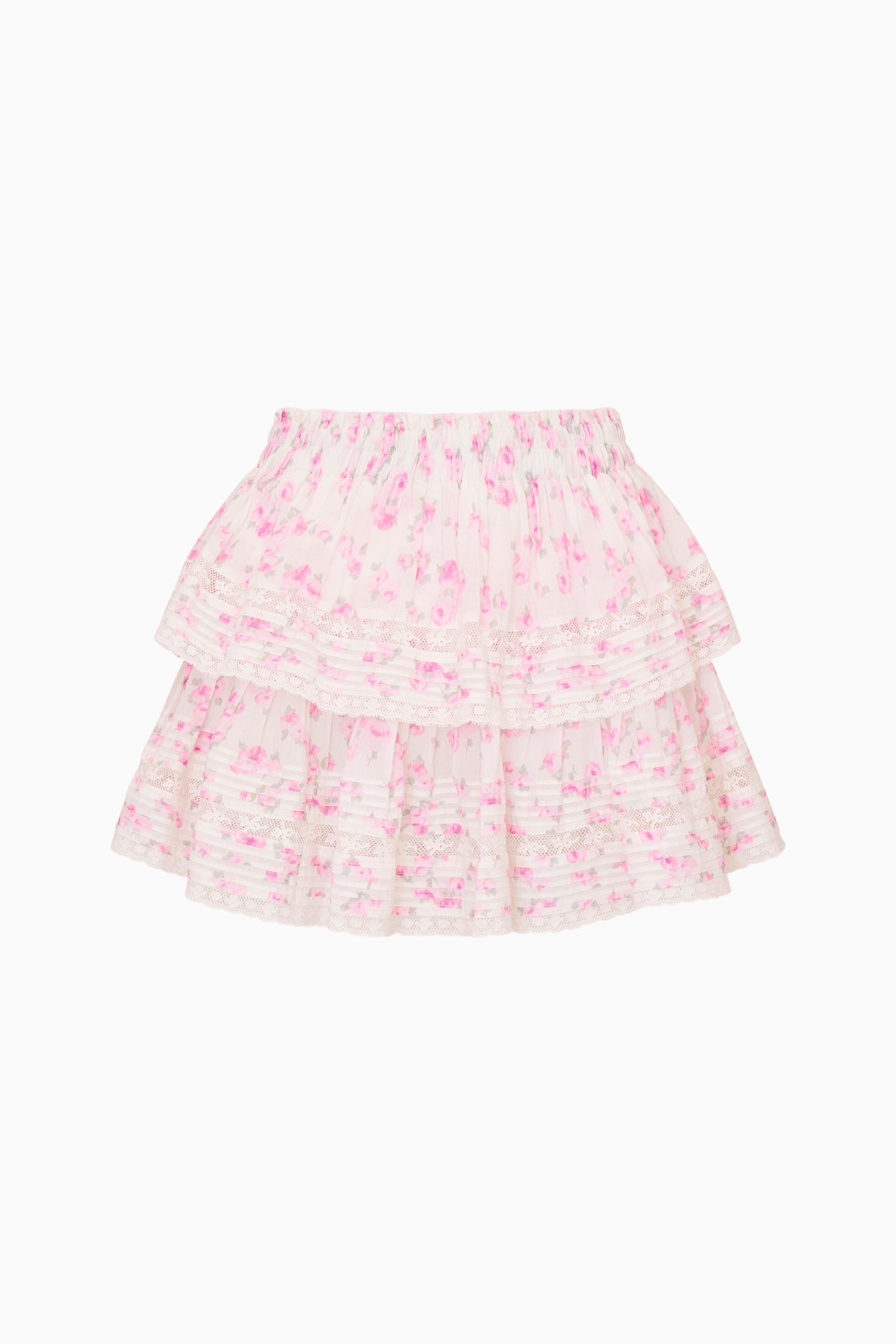 Blooming Floral Ruffle Mini Skirt