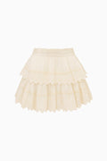 Ruffle Mini Pearl-Embellished Skirt