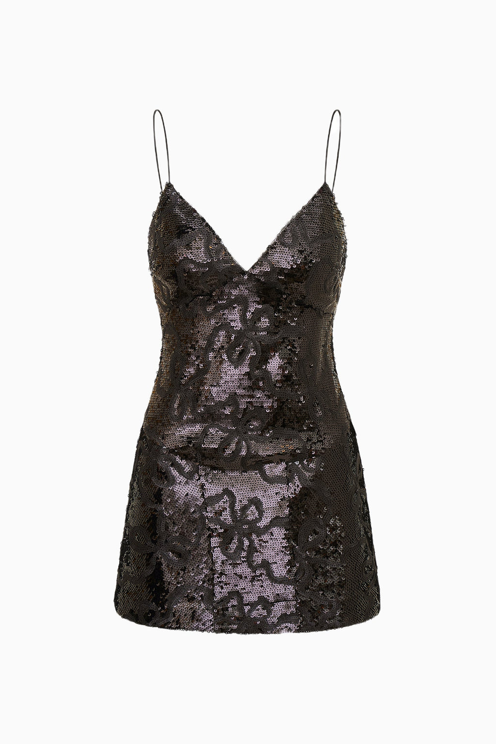 Sabeline Sequin Winding Bow Mini Dress - BLACK