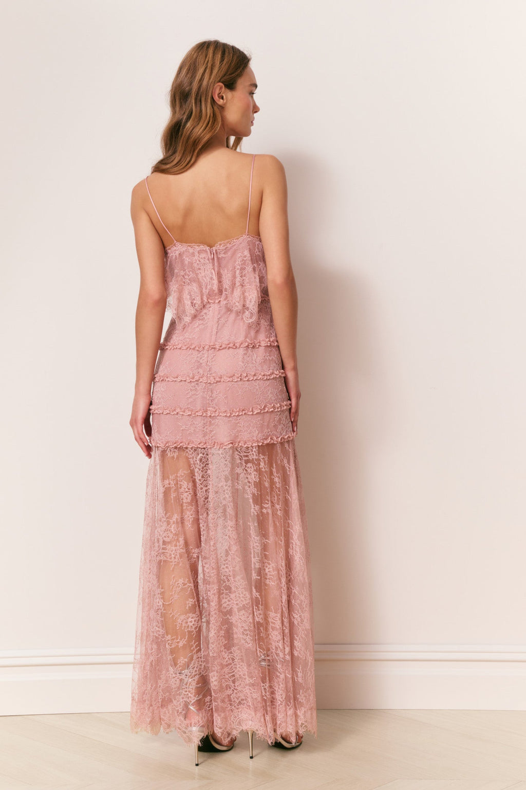 Sandy Lace Maxi Dress - DUSTY PINK