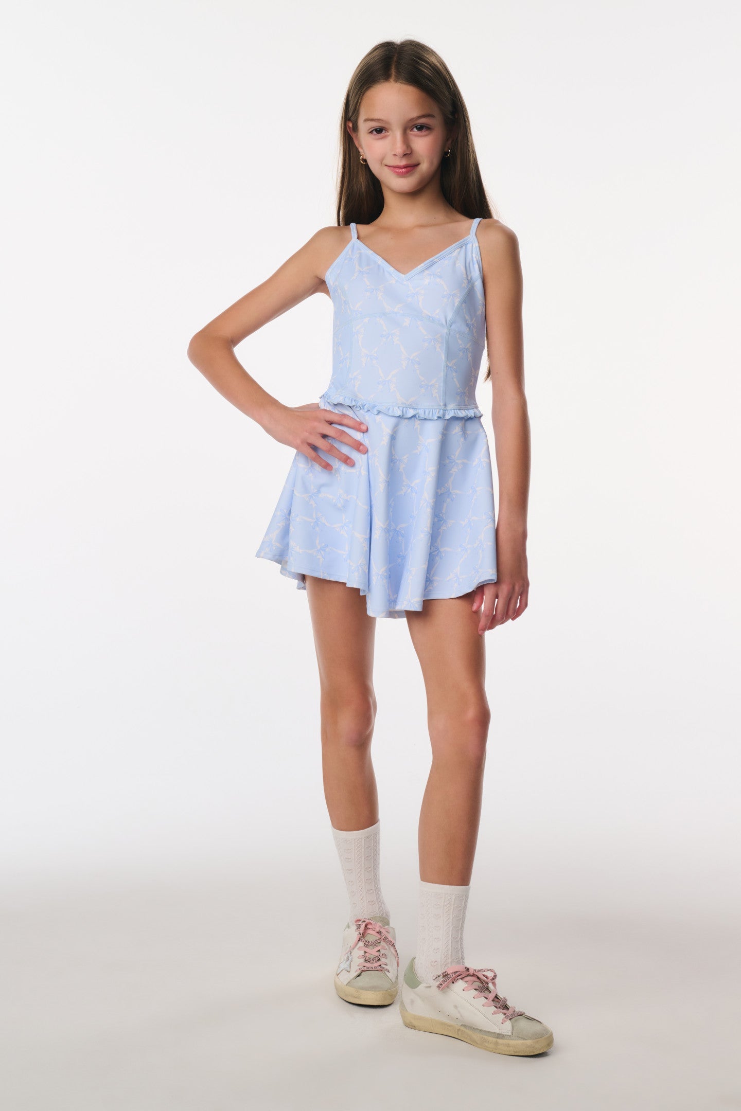 Tween Sariah Bow Print Active Dress