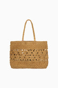Sharlo Floral Straw Bag - TAN