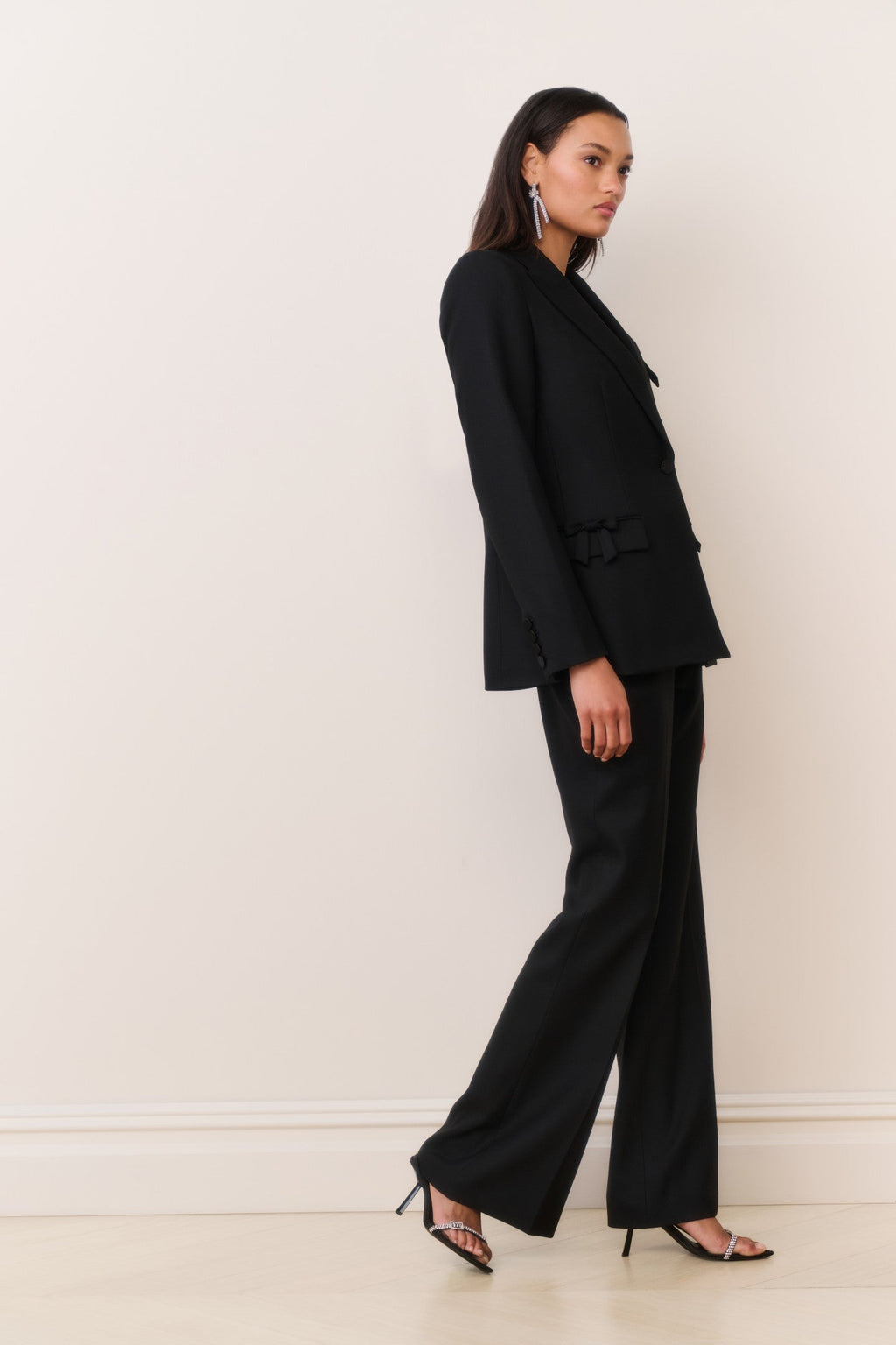Shayne Wool-Blend Bow-Embellished Blazer