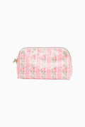 Heirloom Print Small Travel Pouch - PINK MACAROON